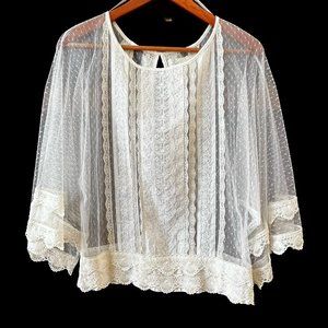 Lace Sweet Top, Ivory